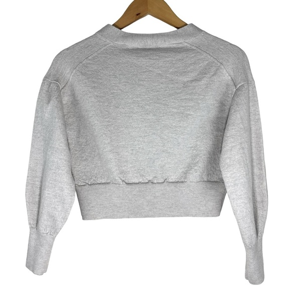 Babaton Merino Wool Cropped Cardigan Woman’s Small Beige Button Front V Neck - Picture 8 of 10